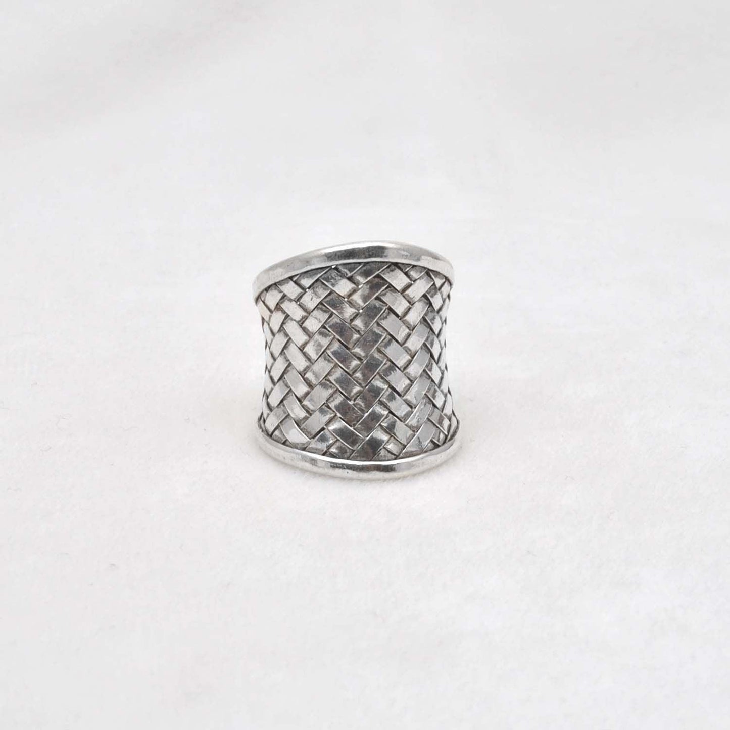 Wide Band Thumb Silver Ring Size 9 - SAR Gems