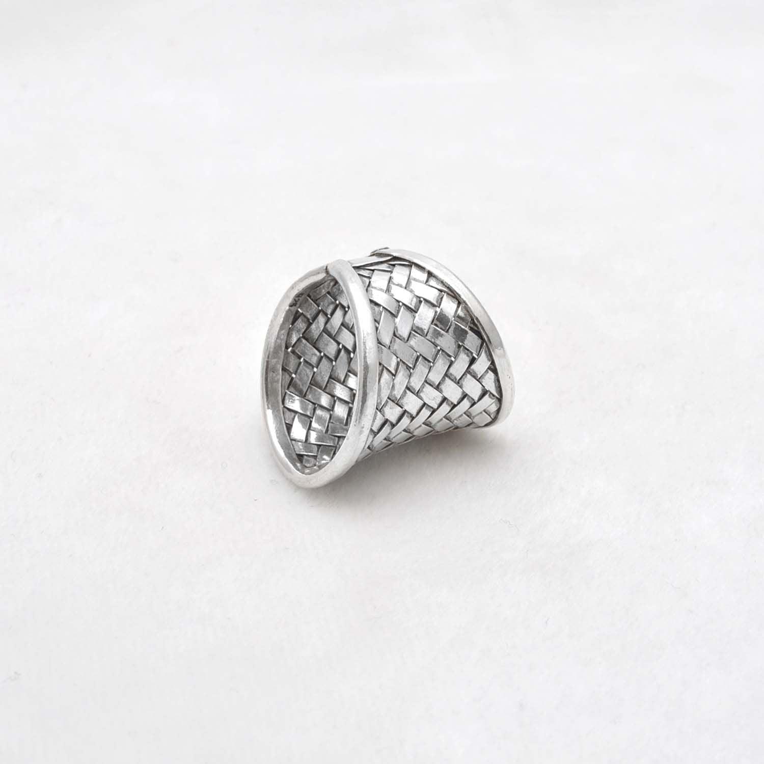 Wide Band Thumb Silver Ring Size 9 - SAR Gems