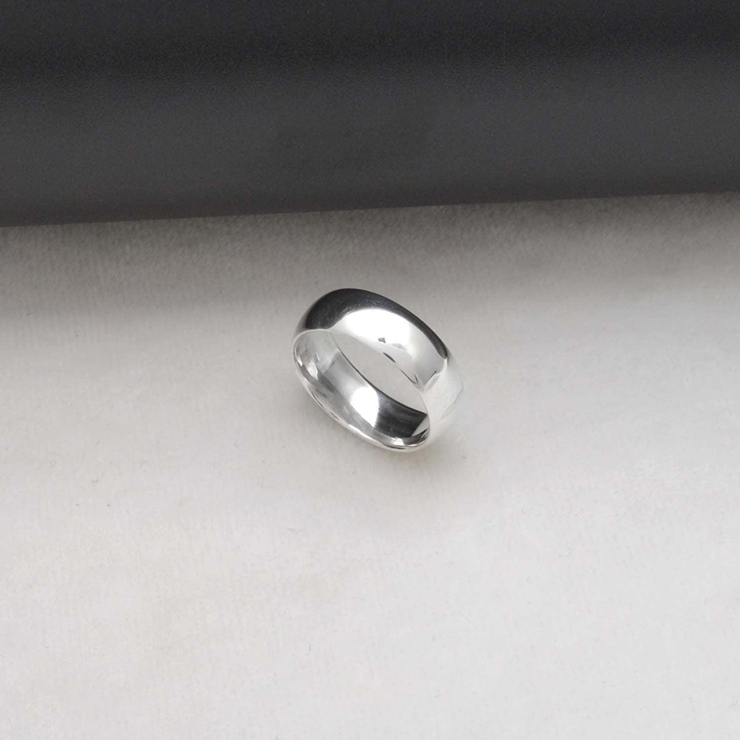 Smooth Plain Sterling Silver Band Ring Size 10 - SAR Gems