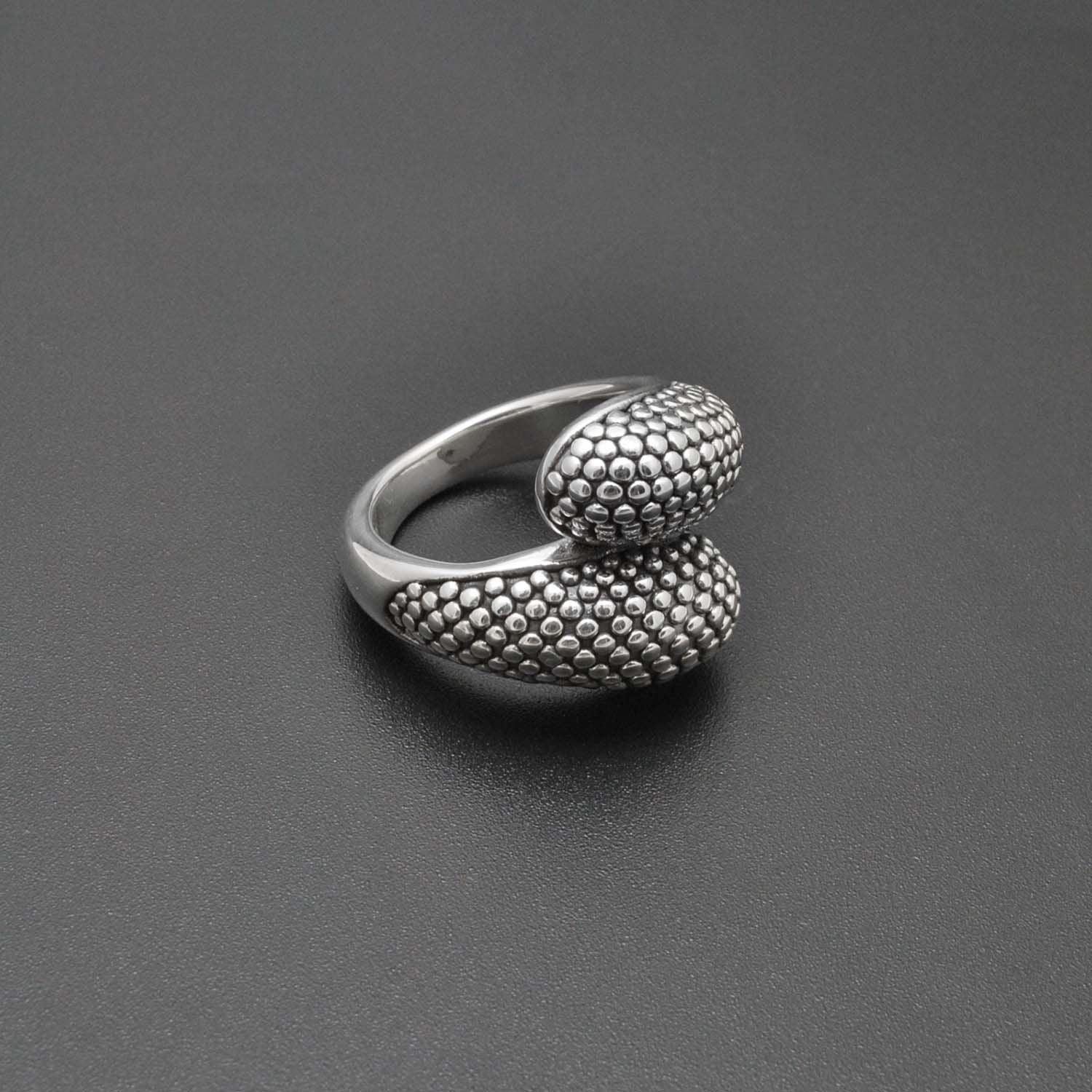 Sterling Silver Bypass Ring Size 8 - SAR Gems