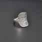 Sterling silver chunky textured ring - SAR Gems