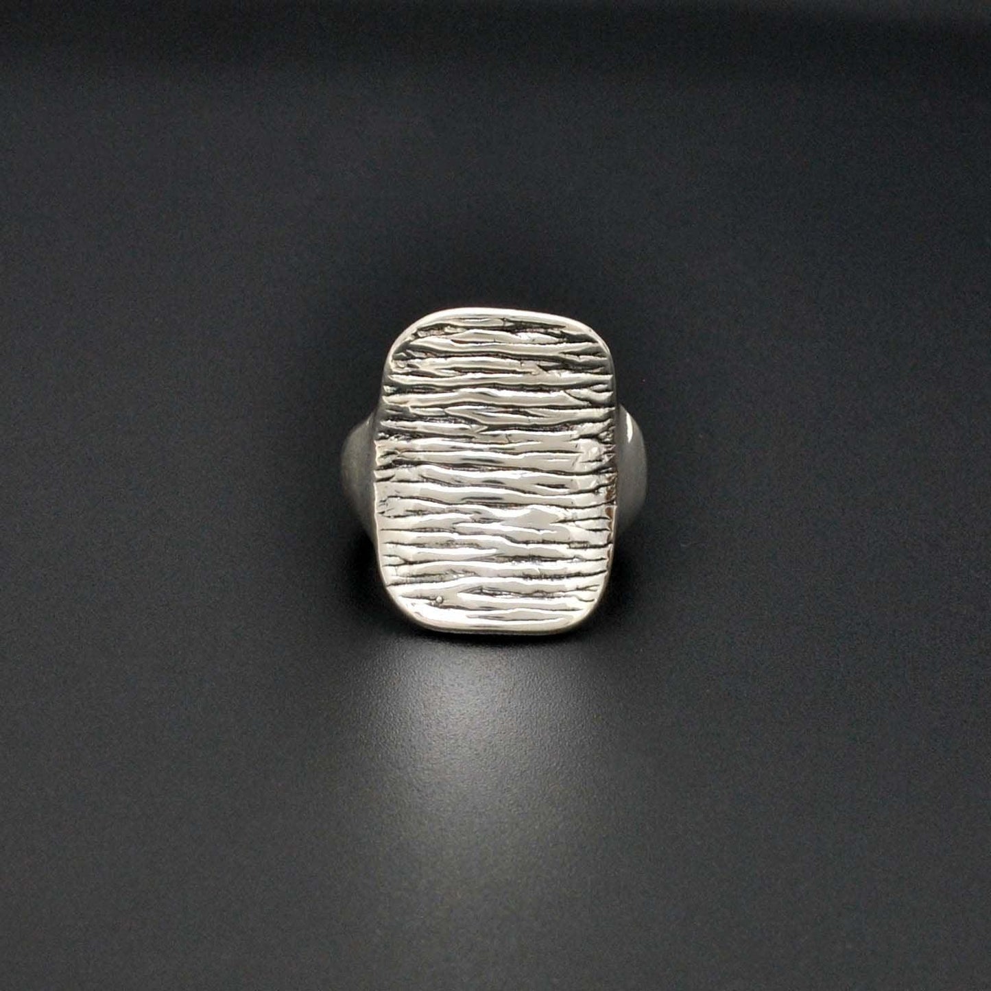 Sterling silver chunky textured ring - SAR Gems
