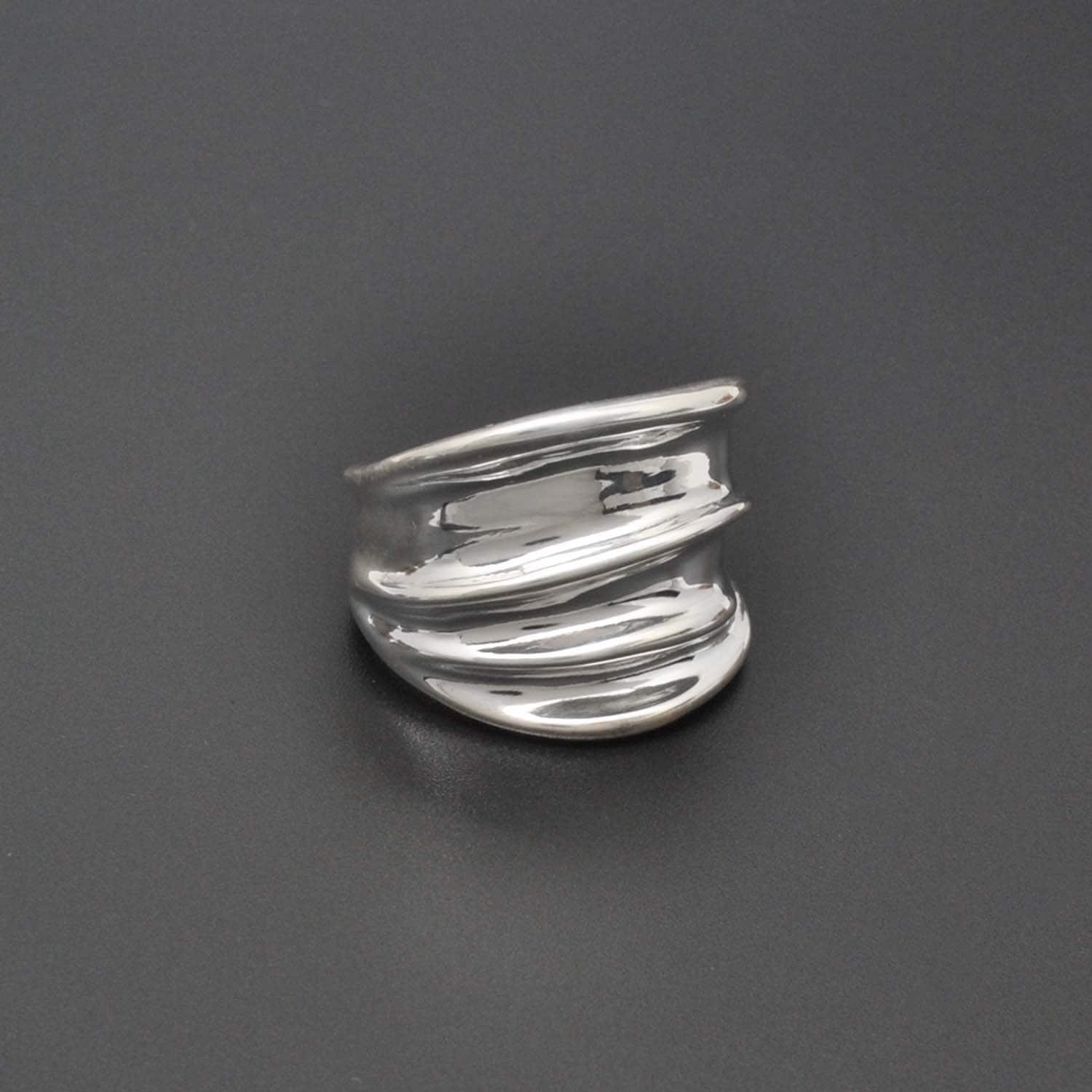 Wide Silver Chunky Wide Band Ring Size 11 - SAR Gems