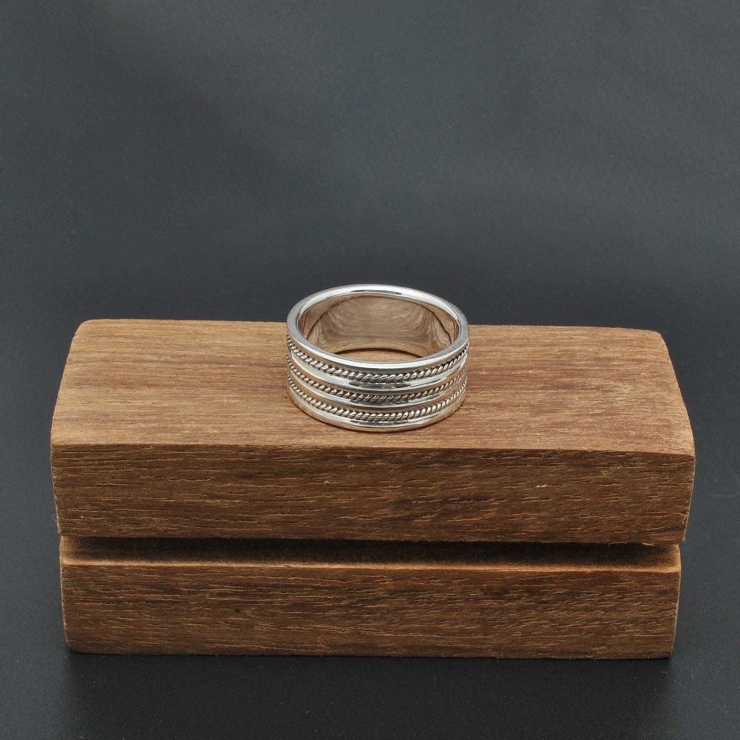 Solid 925 Silver Classic Wedding Bands Size 9 - SAR Gems