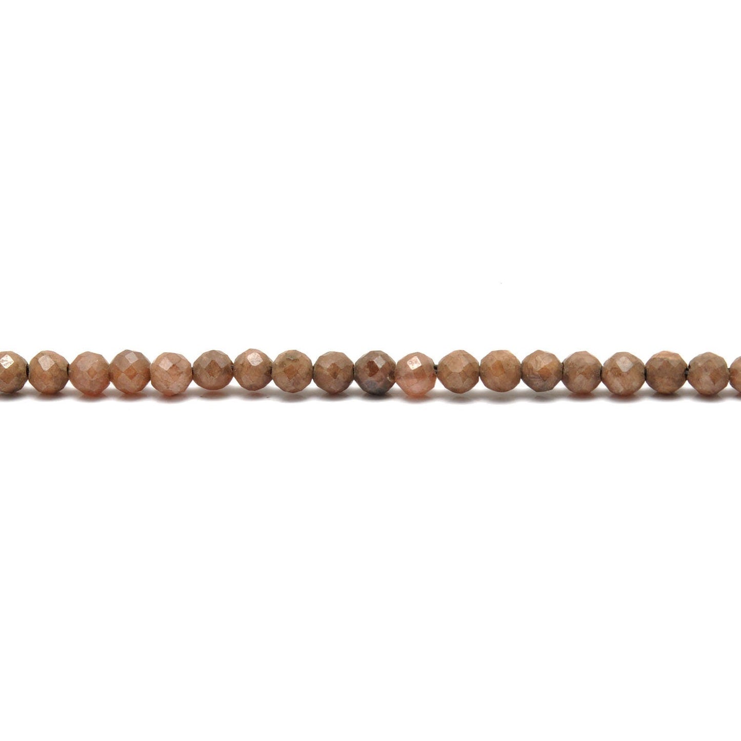 Natural Camel Jasper Round Faceted Gemstone Beads 15" Strand - SAR Gems
