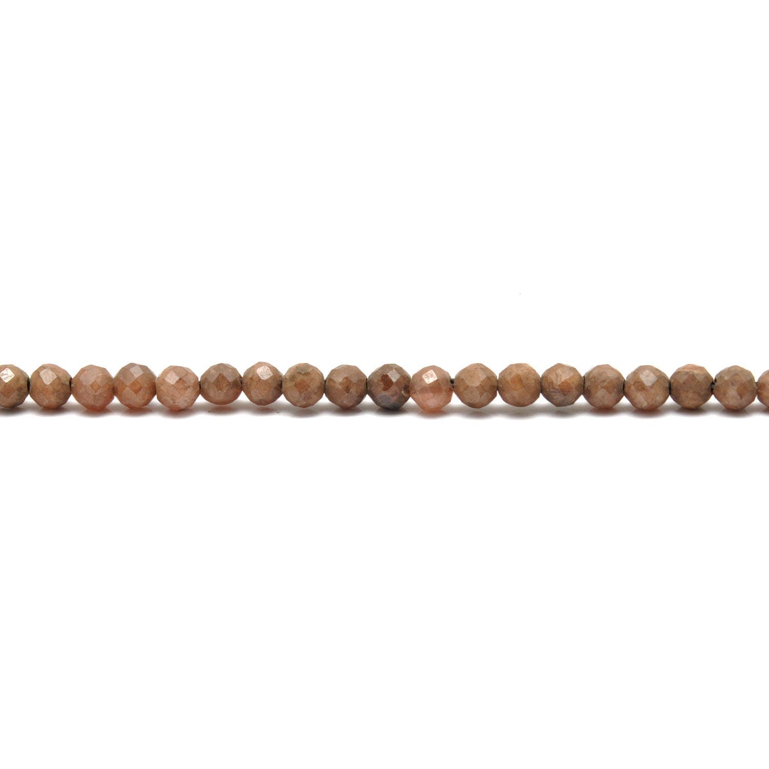 Natural Camel Jasper Round Faceted Gemstone Beads 15" Strand - SAR Gems