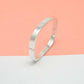 925 Sterling Silver Wide Hinged Square Bracelet 8mm 9mm