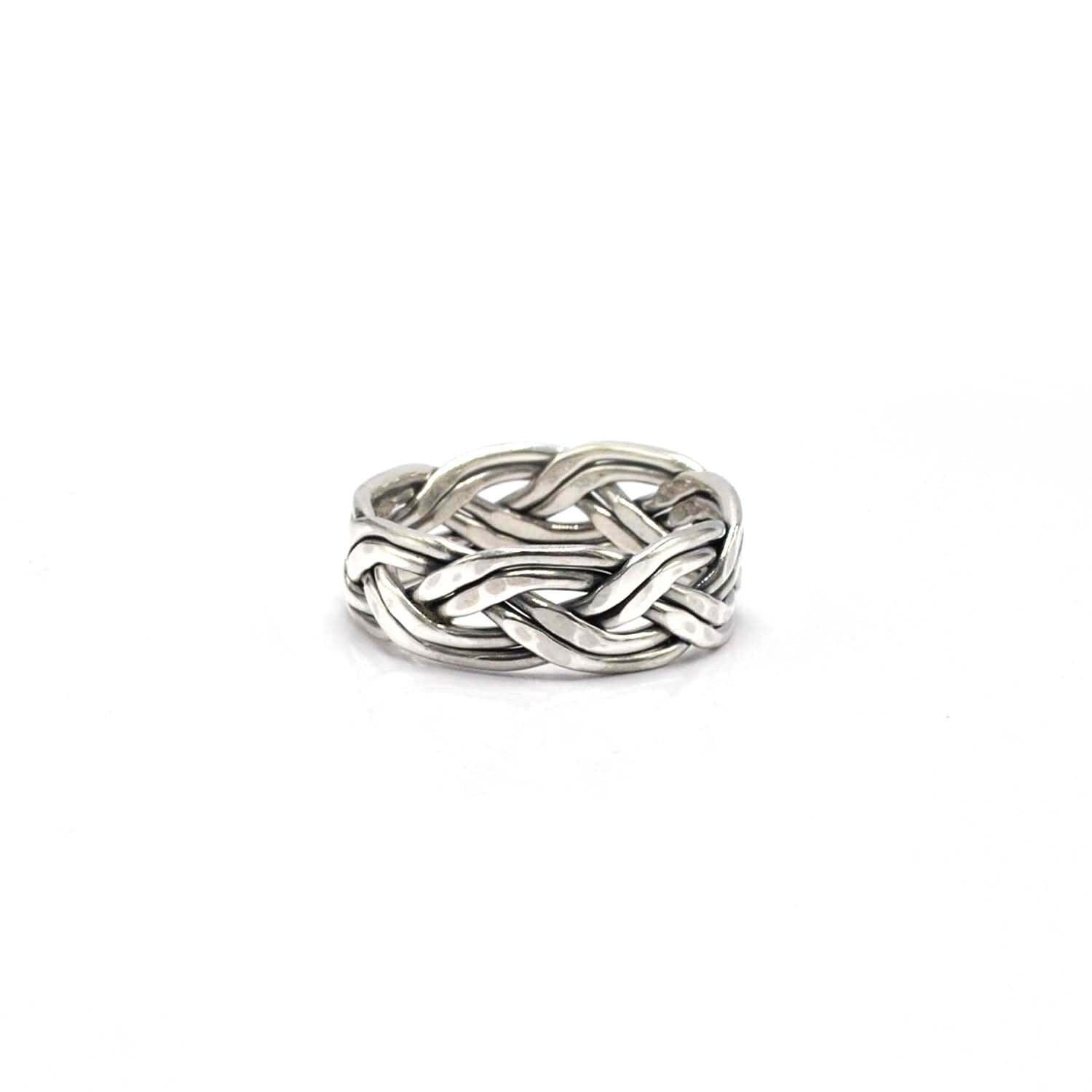 Silver Woven Ring Size 12 - SAR Gems