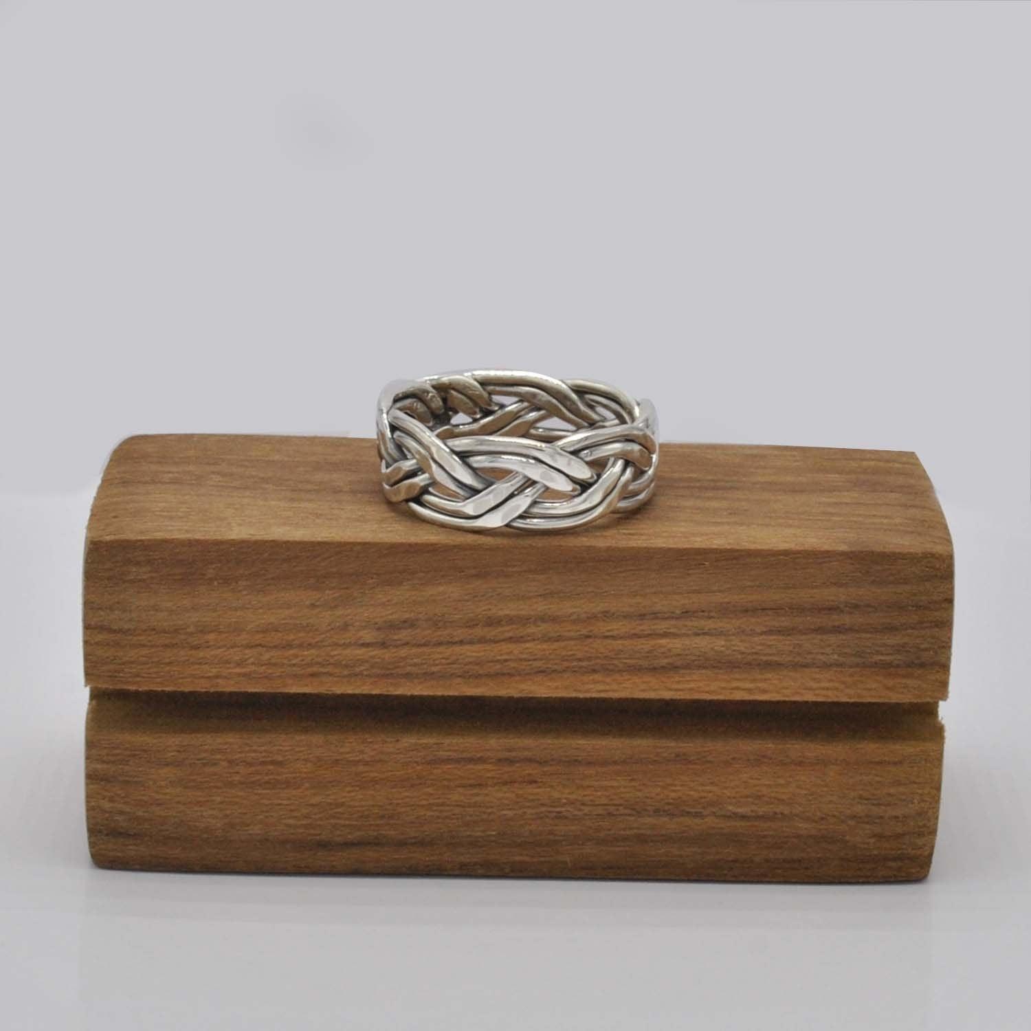 Silver Woven Ring Size 12 - SAR Gems