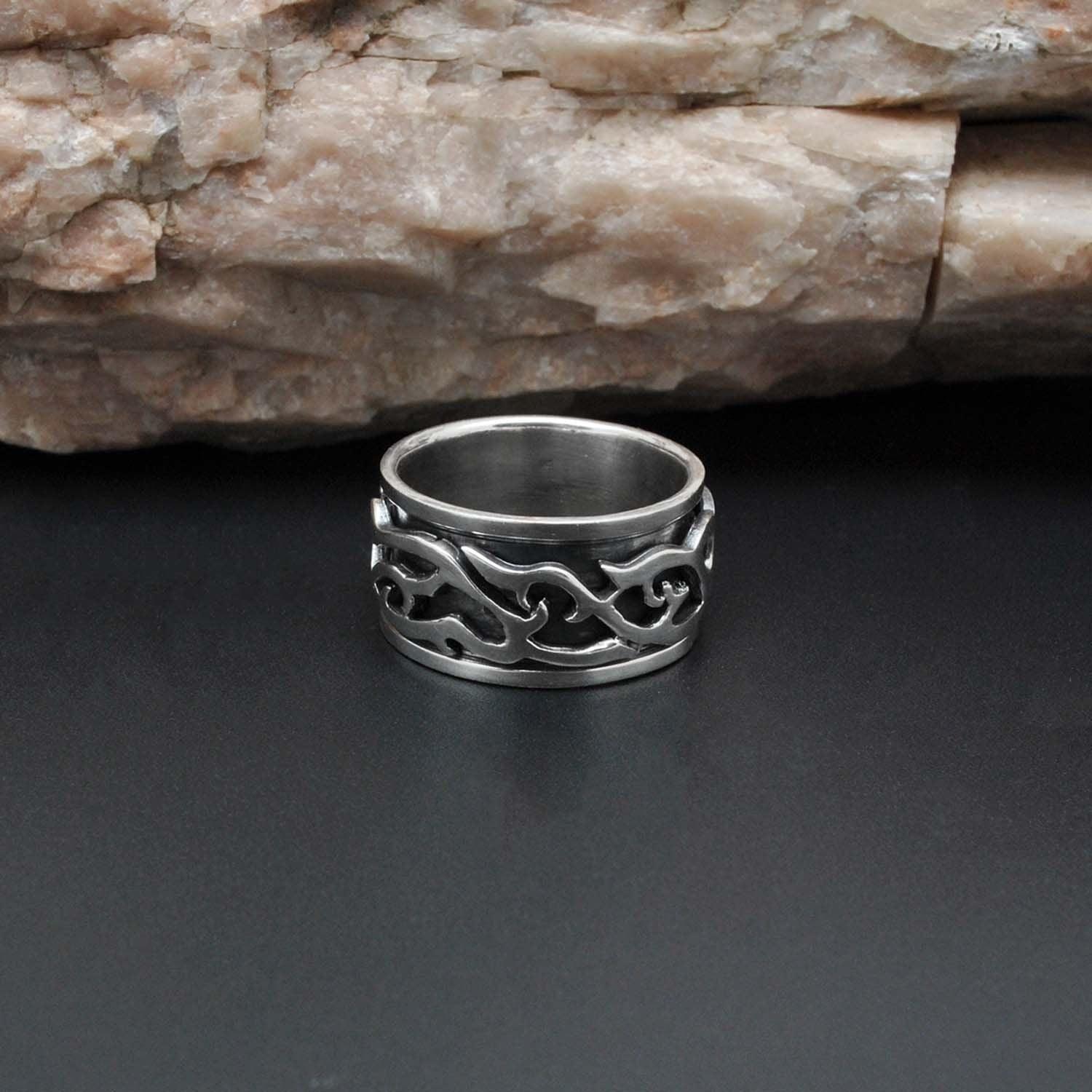 Sterling Silver Tribal Ring Band 10 - SAR Gems
