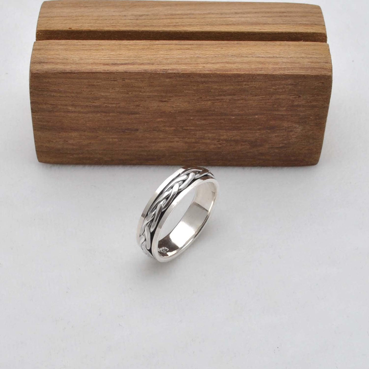 Sterling Silver Fidget Curb Ring Size 12 - SAR Gems