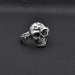 Silver Skull Ring Size 10 Halloween Jewelry - SAR Gems