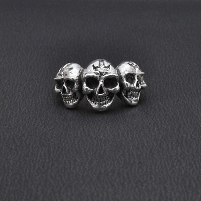 Cluster Skull Silver Ring Size 9 - SAR Gems