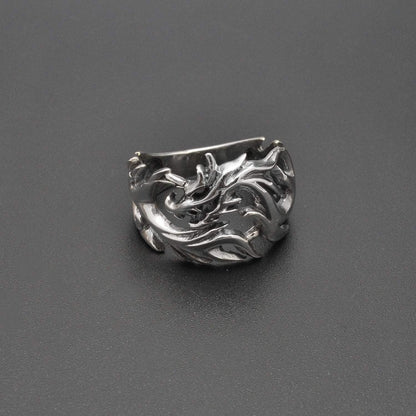 Silver Fierce Dragon Ring Size 9 - SAR Gems