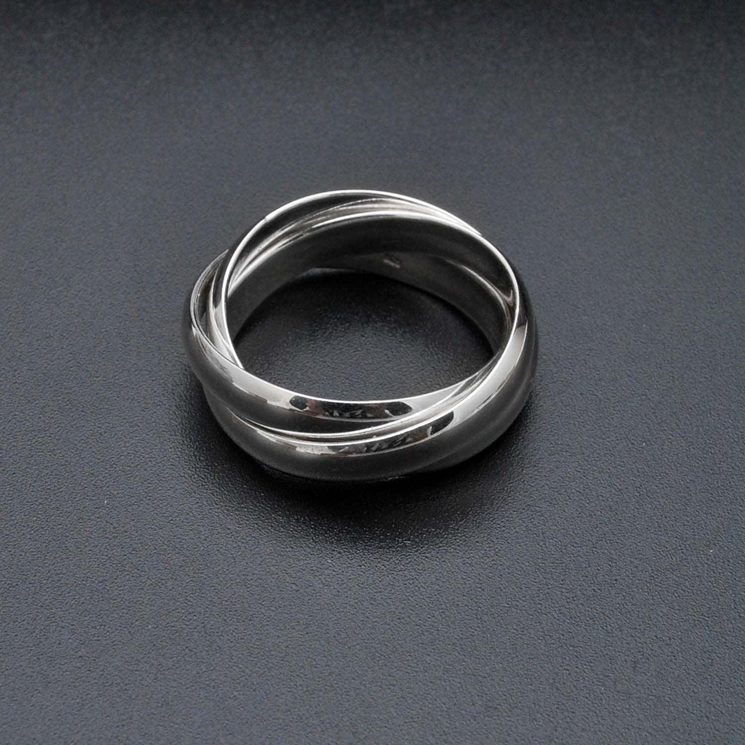 925 Silver Triple interlocked Ring Size 10 - SAR Gems