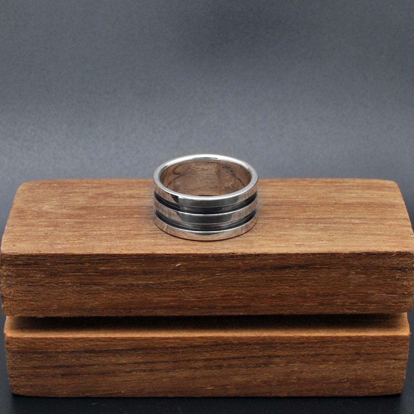 Oxidized Sterling Silver Ring Band Size 6 - SAR Gems