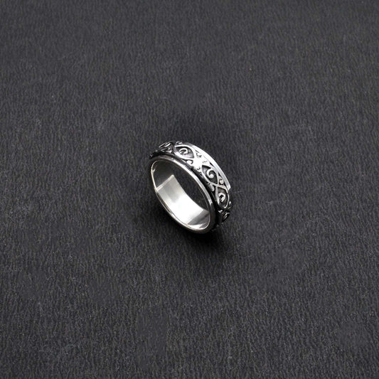 925 Silver Spinner Meditation Thumb Ring Size 9 - SAR Gems