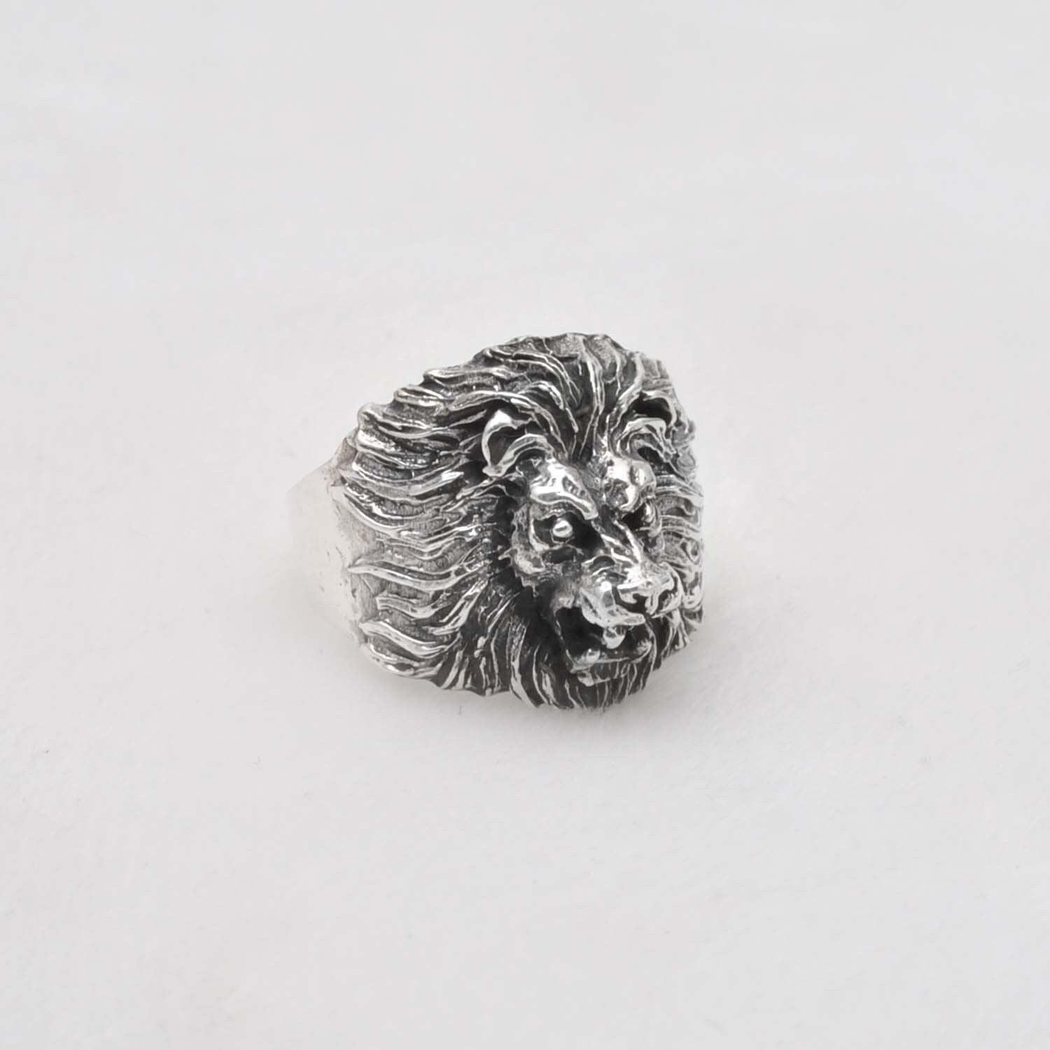 Roaring Lion Silver Ring Size 10 - SAR Gems