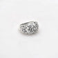 Floral Sterling Silver Handmade Dome Ring Size 6 - SAR Gems
