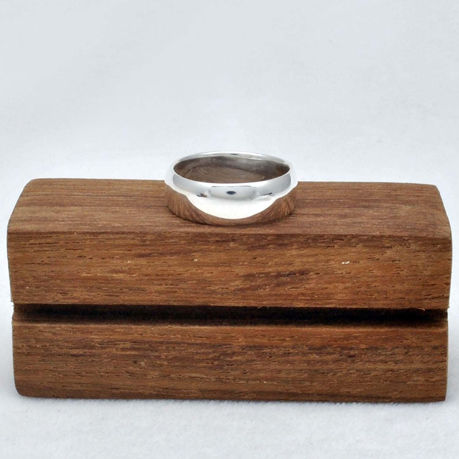 Smooth Plain Sterling Silver Band Ring Size 10 - SAR Gems