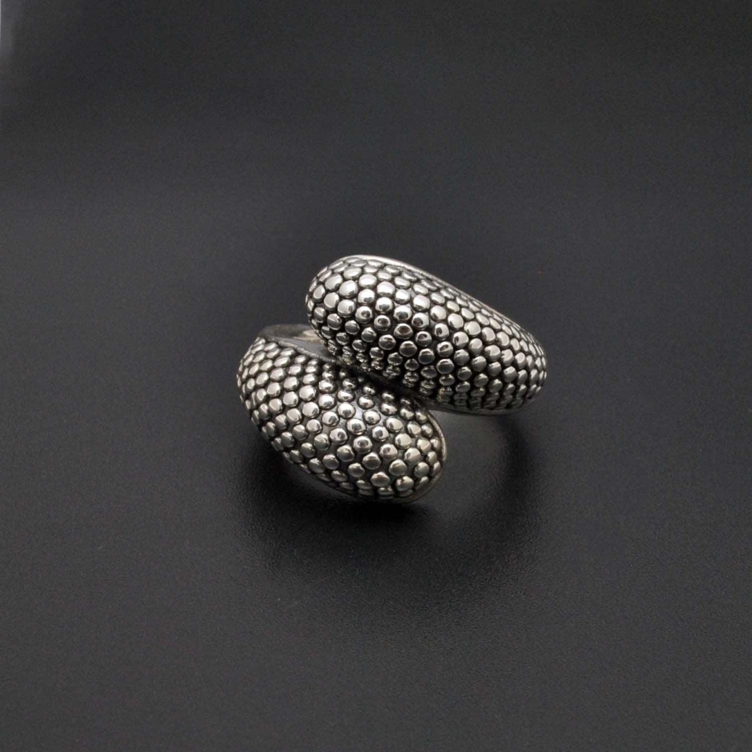 Sterling Silver Bypass Ring Size 8 - SAR Gems