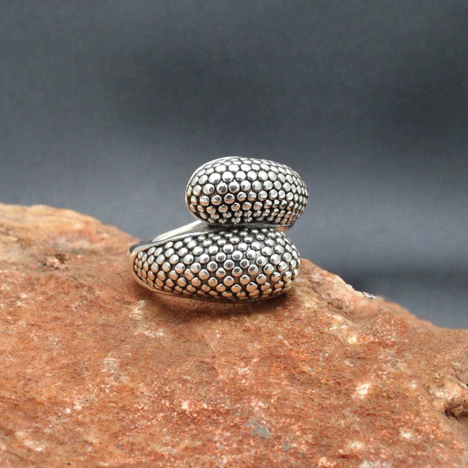 Sterling Silver Bypass Ring Size 8 - SAR Gems