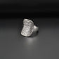 Sterling silver chunky textured ring - SAR Gems