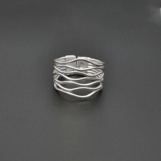 925 Sterling Silver Women Band Ring Size 9 - SAR Gems