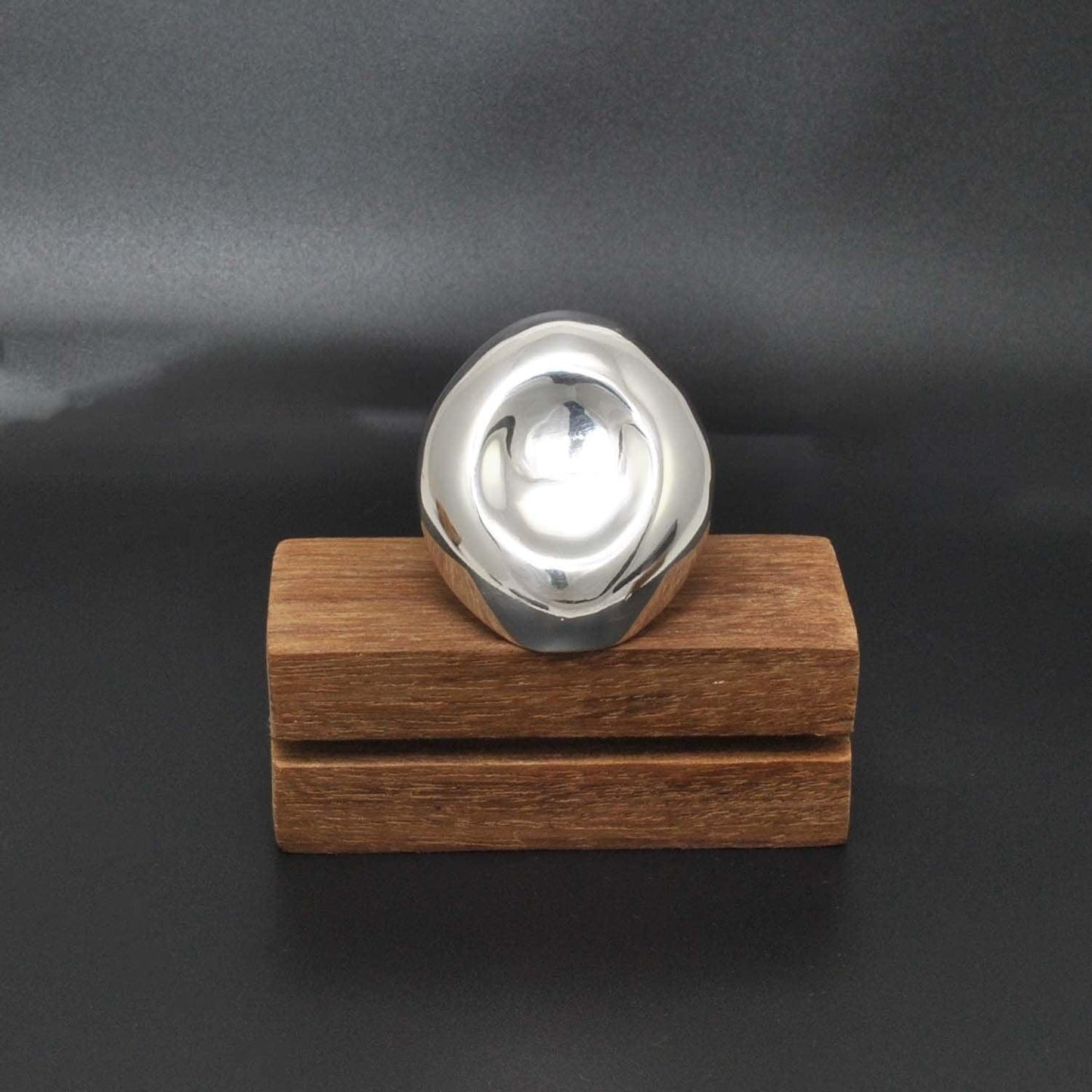 Long contemporary sterling silver ring - SAR Gems