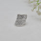 Tribal Braided 925 Silver Long Statement Ring Size 9 - SAR Gems