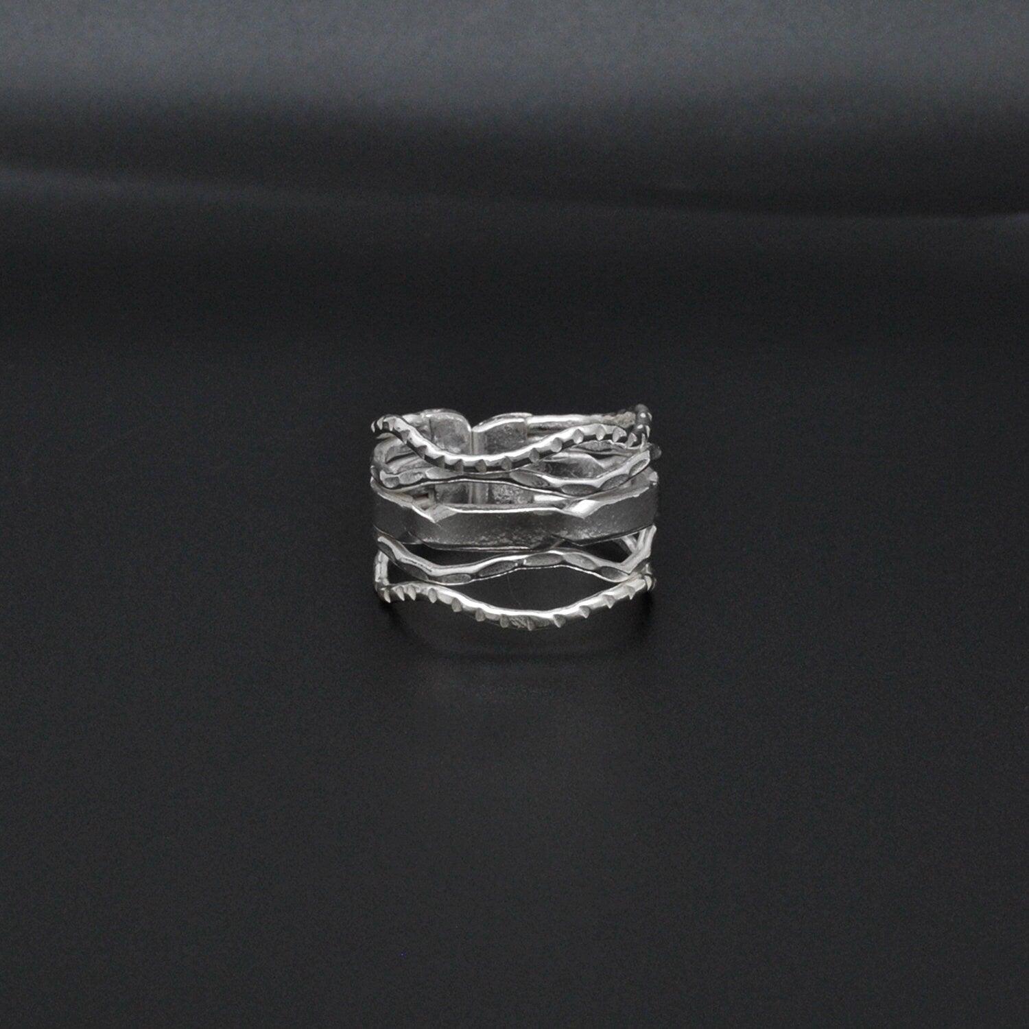 Sterling Silver Ring 10 Adjustable Boho Jewelry - SAR Gems