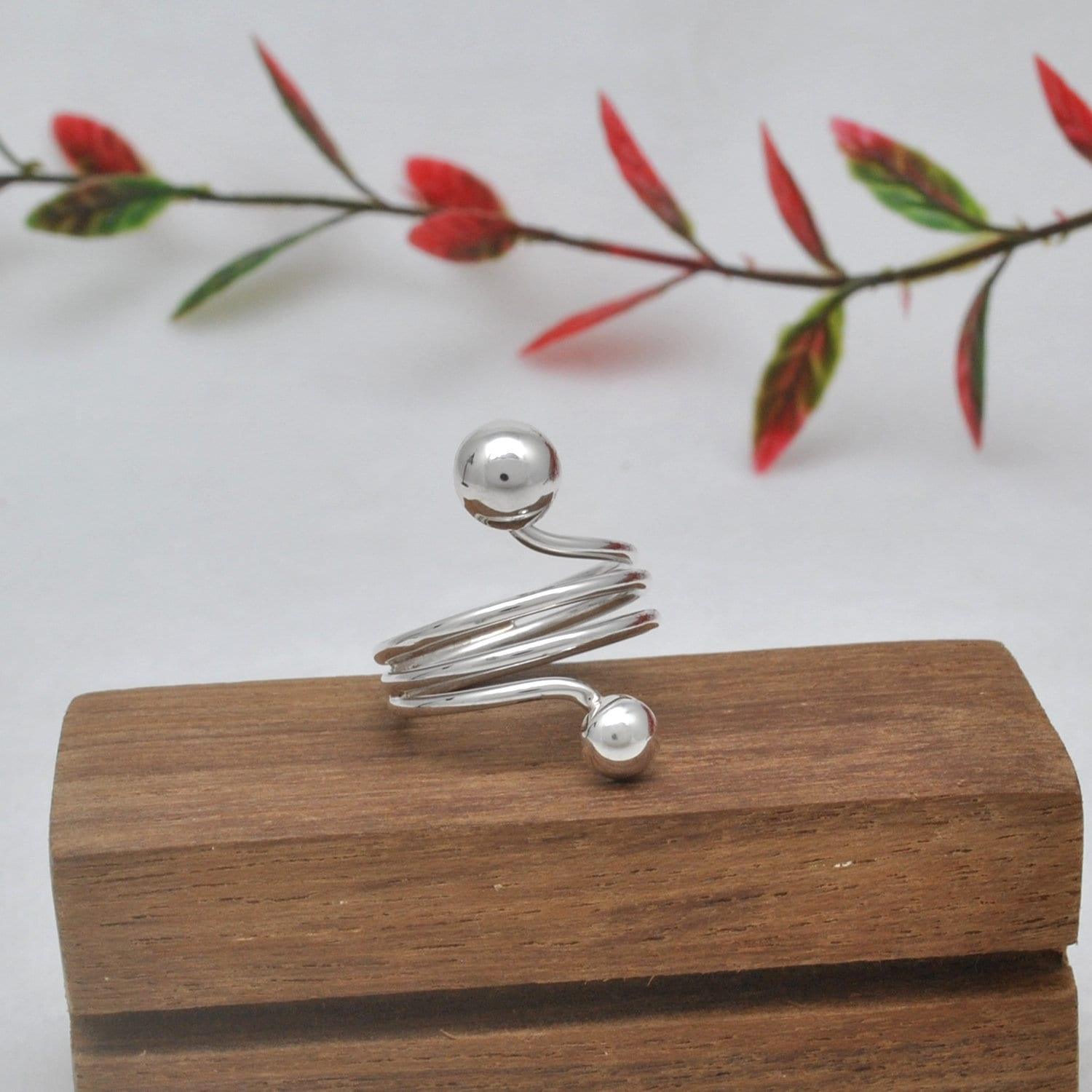 925 Sterling Silver Women Statement Ring Size 8 - SAR Gems