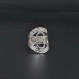 Handmade Sterling Silver Beaten Band Ring Size 8 - SAR Gems