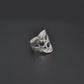 Handmade Sterling Silver Beaten Band Ring Size 8 - SAR Gems