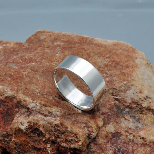Plain Sterling Silver Band Ring Size 9 - SAR Gems