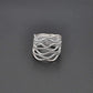 Designer Wiggle silver ring size 9 - SAR Gems