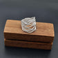 Designer Wiggle silver ring size 9 - SAR Gems