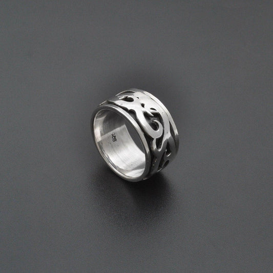 Sterling Silver Vines Style Ring Band Size 9 - SAR Gems
