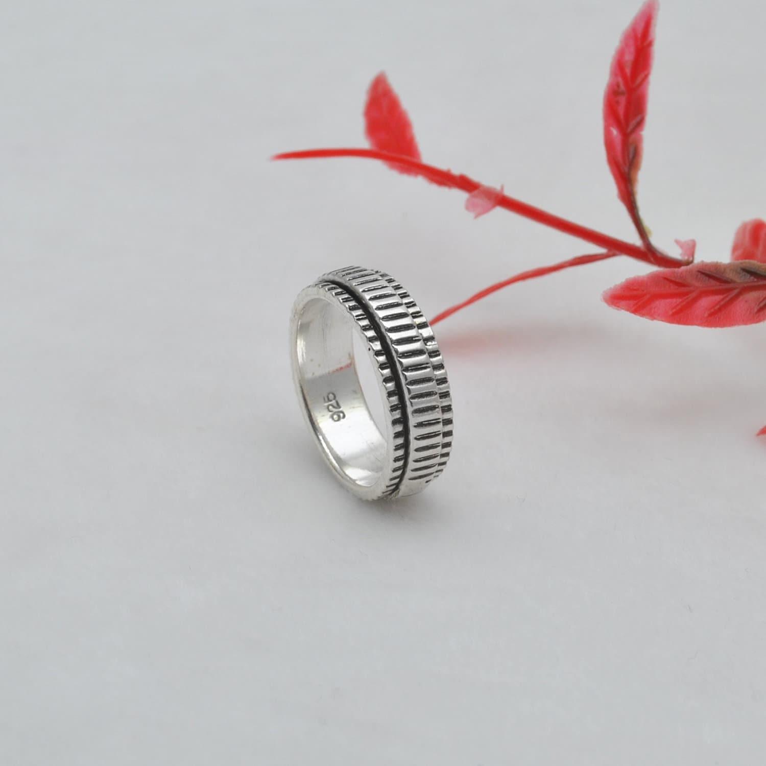 Tibetan Silver Spinner Ring Size 6 - SAR Gems