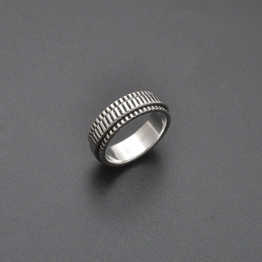 Tibetan Silver Spinner Ring Size 6 - SAR Gems