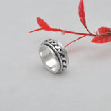 Style Waves Sterling Silver Spinner Ring 6 - SAR Gems