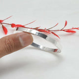 6mm & 8mm Wide Sterling Silver Unisex Bangle