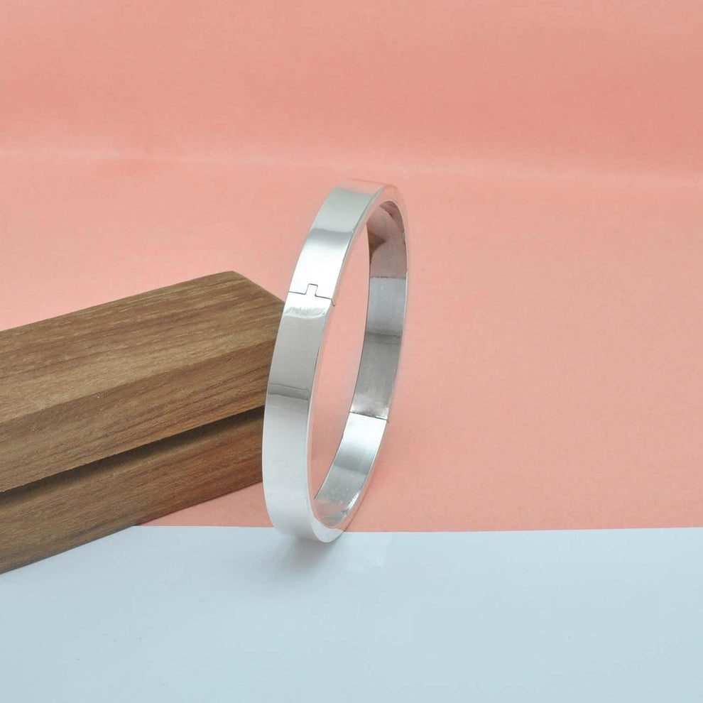 6mm & 8mm Wide Sterling Silver Unisex Bangle