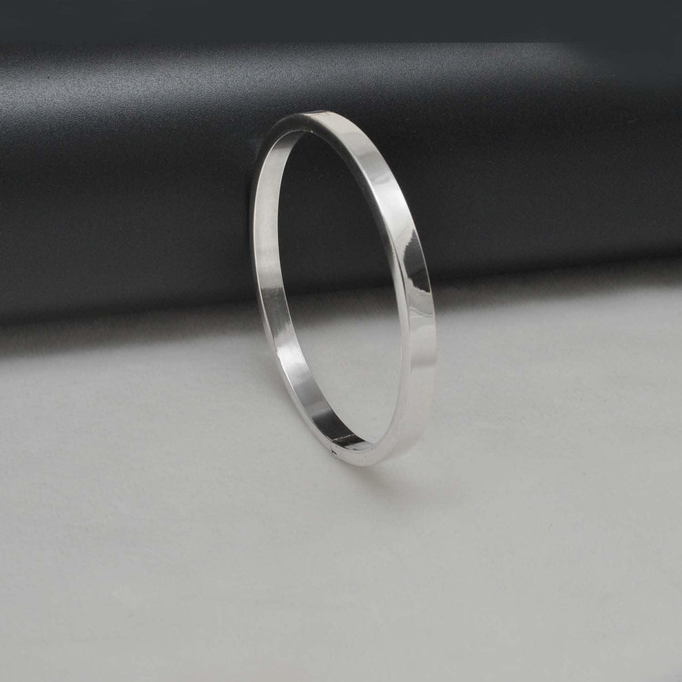 6mm & 8mm Wide Sterling Silver Unisex Bangle
