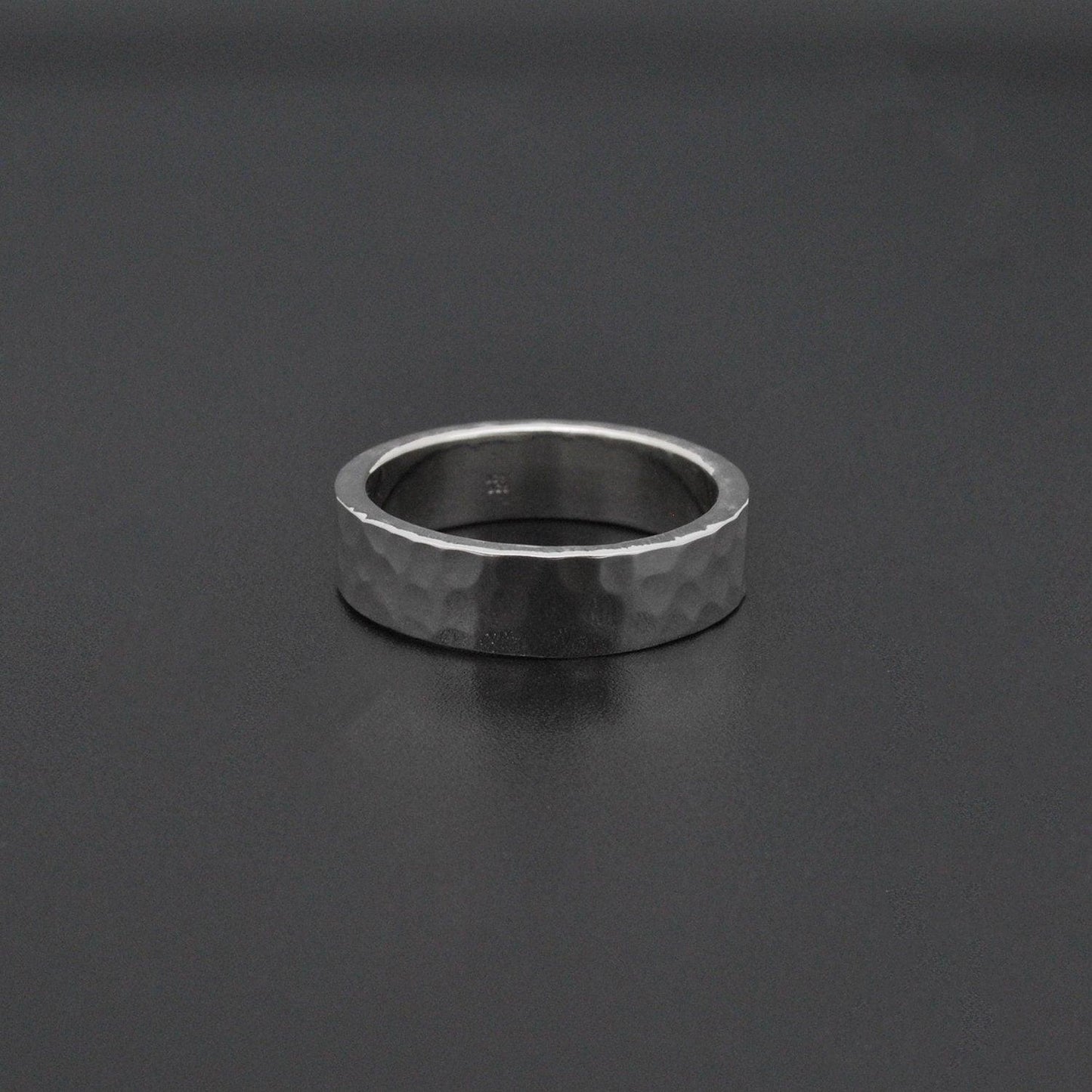 Hammered band Sterling silver ring size 6,9,10 - SAR Gems