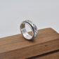 Spinner Silver Curb Band Ring Size 7 - SAR Gems
