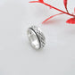 Spinner Silver Curb Band Ring Size 7 - SAR Gems