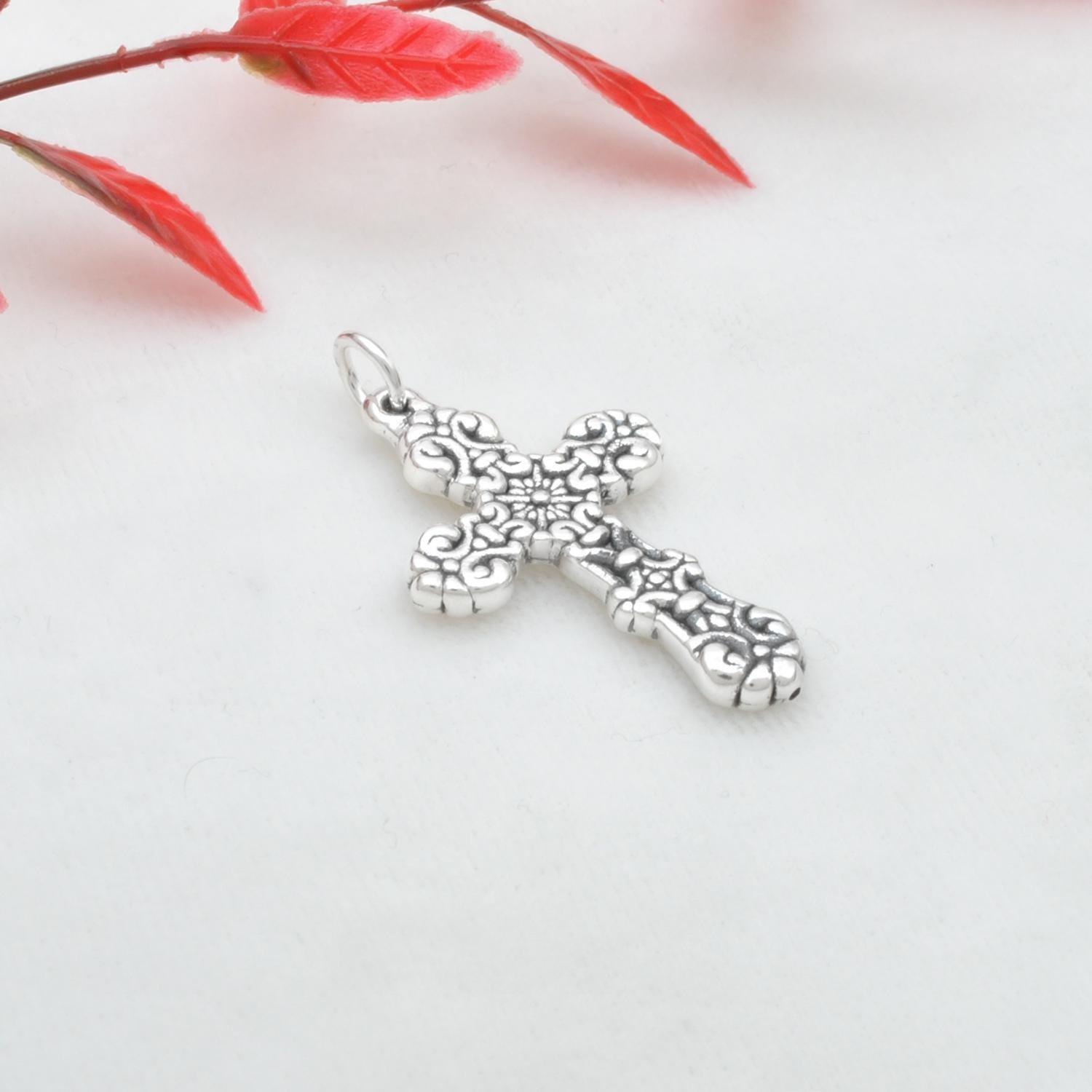 Sterling Silver Holy Cross Pendant - Christmas Gift - SAR Gems