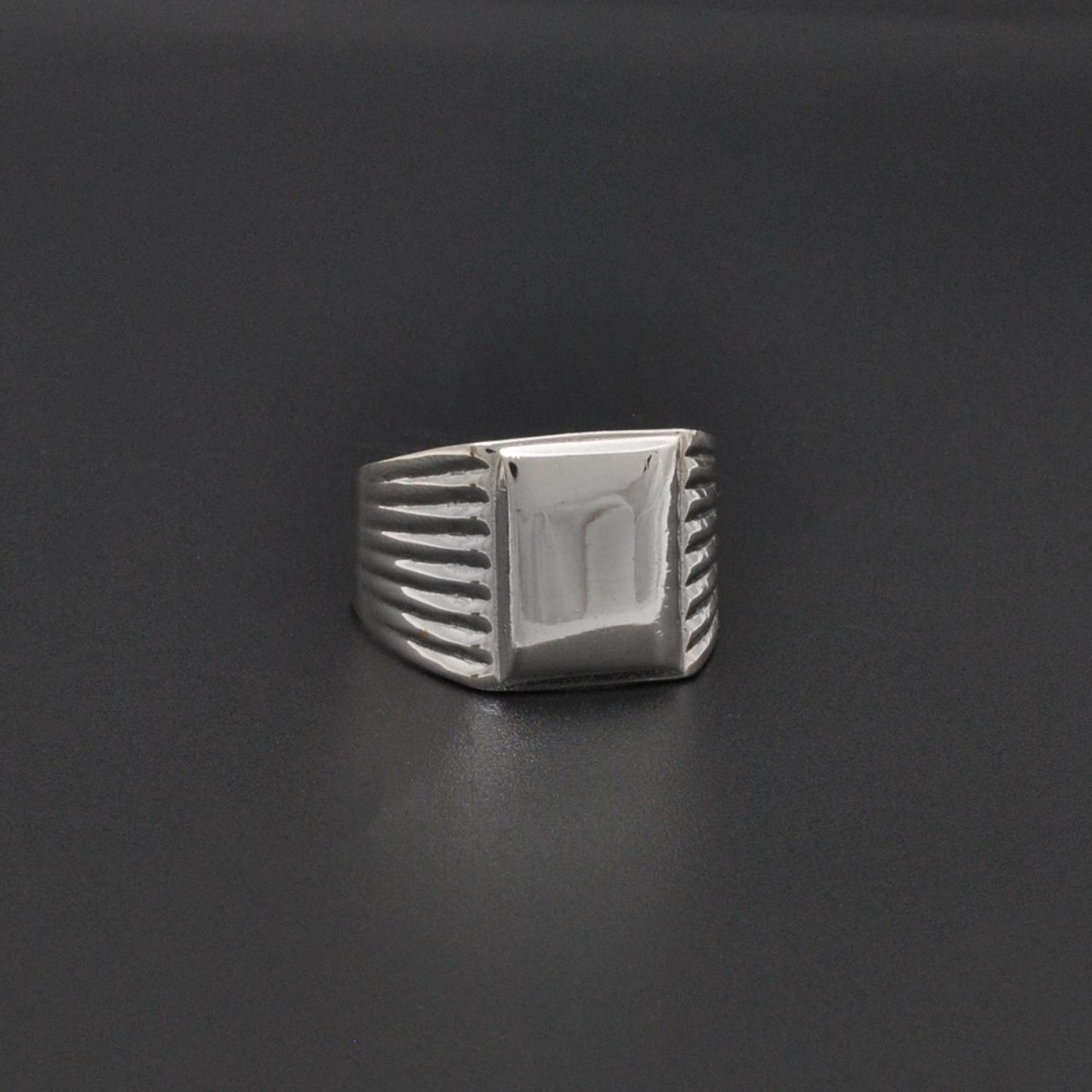 Square Signet Silver Mens Ring Size 11 - SAR Gems