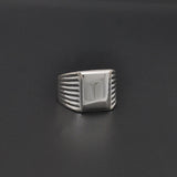 Square Signet Silver Mens Ring Size 11 - SAR Gems